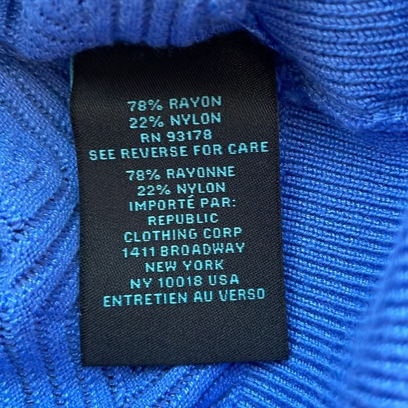 Faith & Zoe. Stitch fix Blue Daphne Surplice Sweater. Size XXL. Faux Wrap. NWT. - Picture 10 of 11